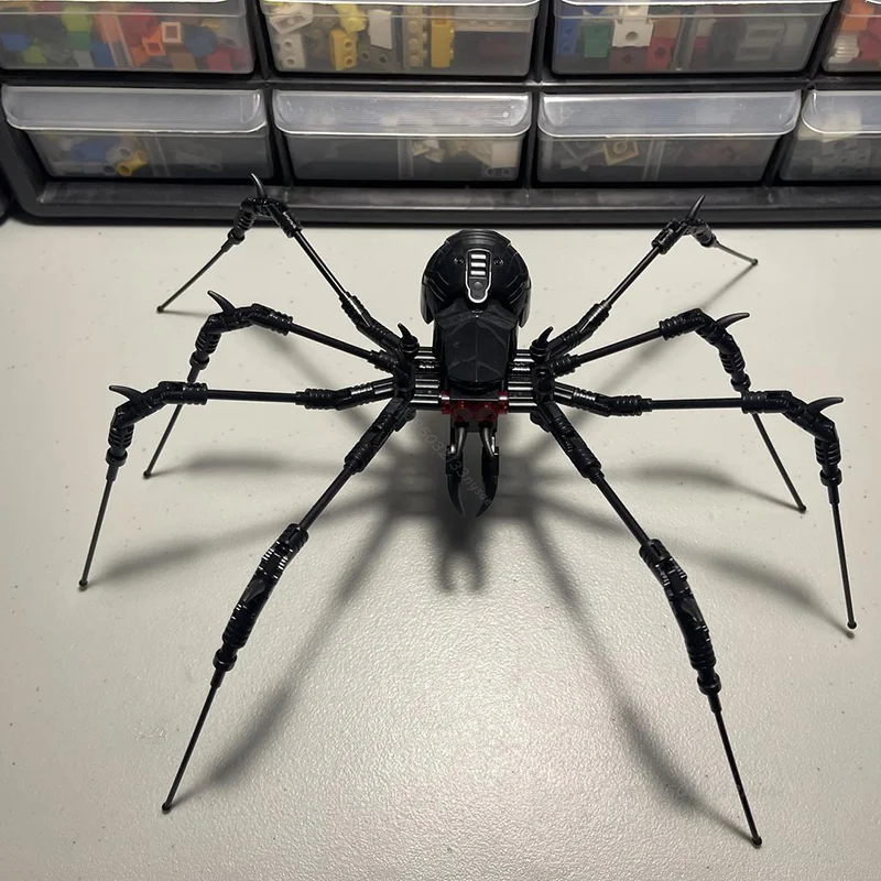 

Жуткий паук, строительные блоки, модель MOC, мелкие частицы, модель животного, сделай сам, развивающие строительные игрушки, подарки на Хэллоуин для детей