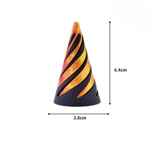 3D baskılı bir oyuncak, spiral koni-bir geçit heykeli, piramidin içinden geçiş, çizginin düz dibinde, imkansız olan girdap oluşur 8 en çok satan, heykel, dekor, oda no. 3