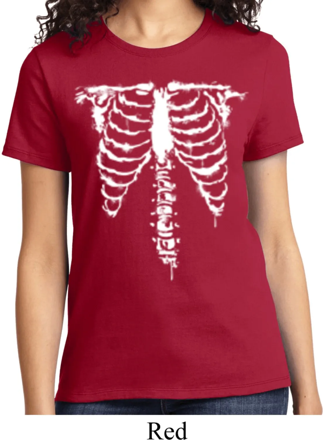 Ladies Halloween Skeleton T Shirt 17491 Lpc61