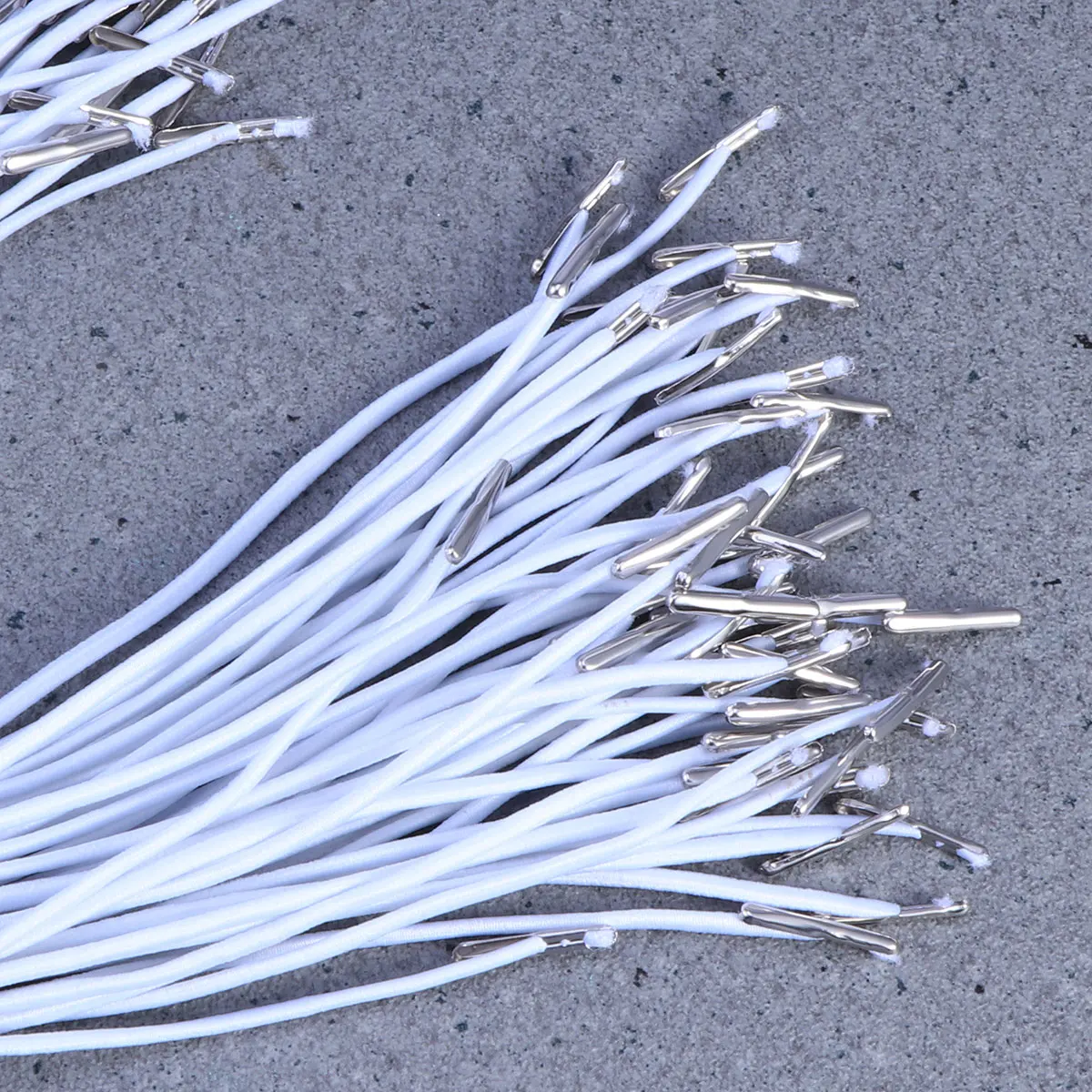 50PCS Elastic Barbed Cord Ties Elastic Mask Making Book Binding Crafting Fastener for Mask Making Book Binding