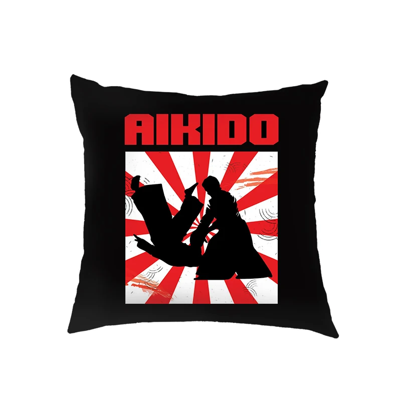 Cool Martial Art Judo / Taekwondo / Karate / Aikido Cushion Cover Pillowcase Sofa Bedroom Office Car Throw Pillow Case Covers