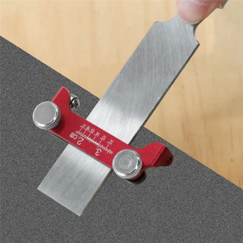 J1UL1N Fixed Angle Knife Sharpener Honing Guide Chisel Sharpening Holder Guide For Woodworking Chisels And Planes With Scale