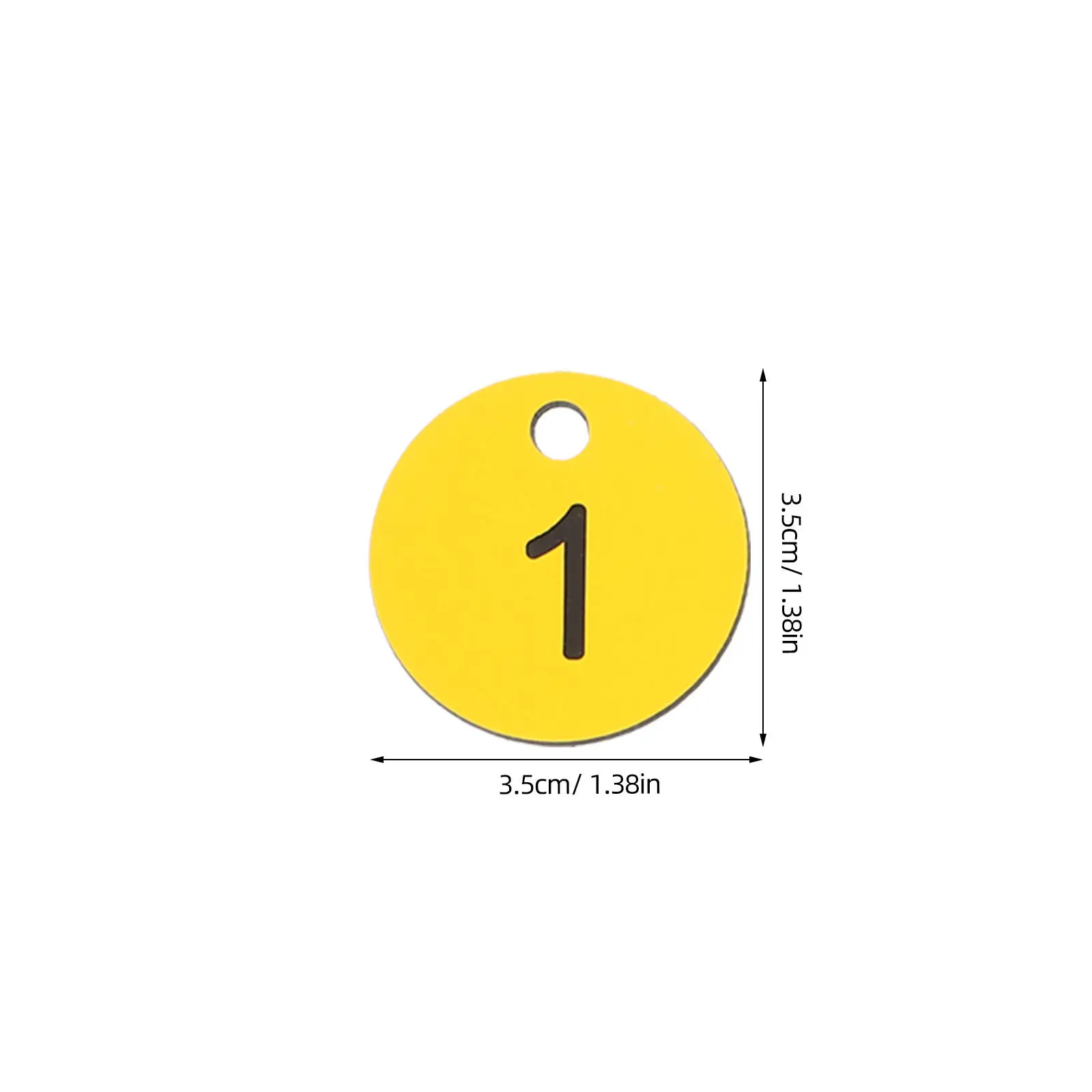 100Pcs Numbered Plastic Key Tags Circular Number Labels Keychain Identifiers for Locker Storage Daily Use