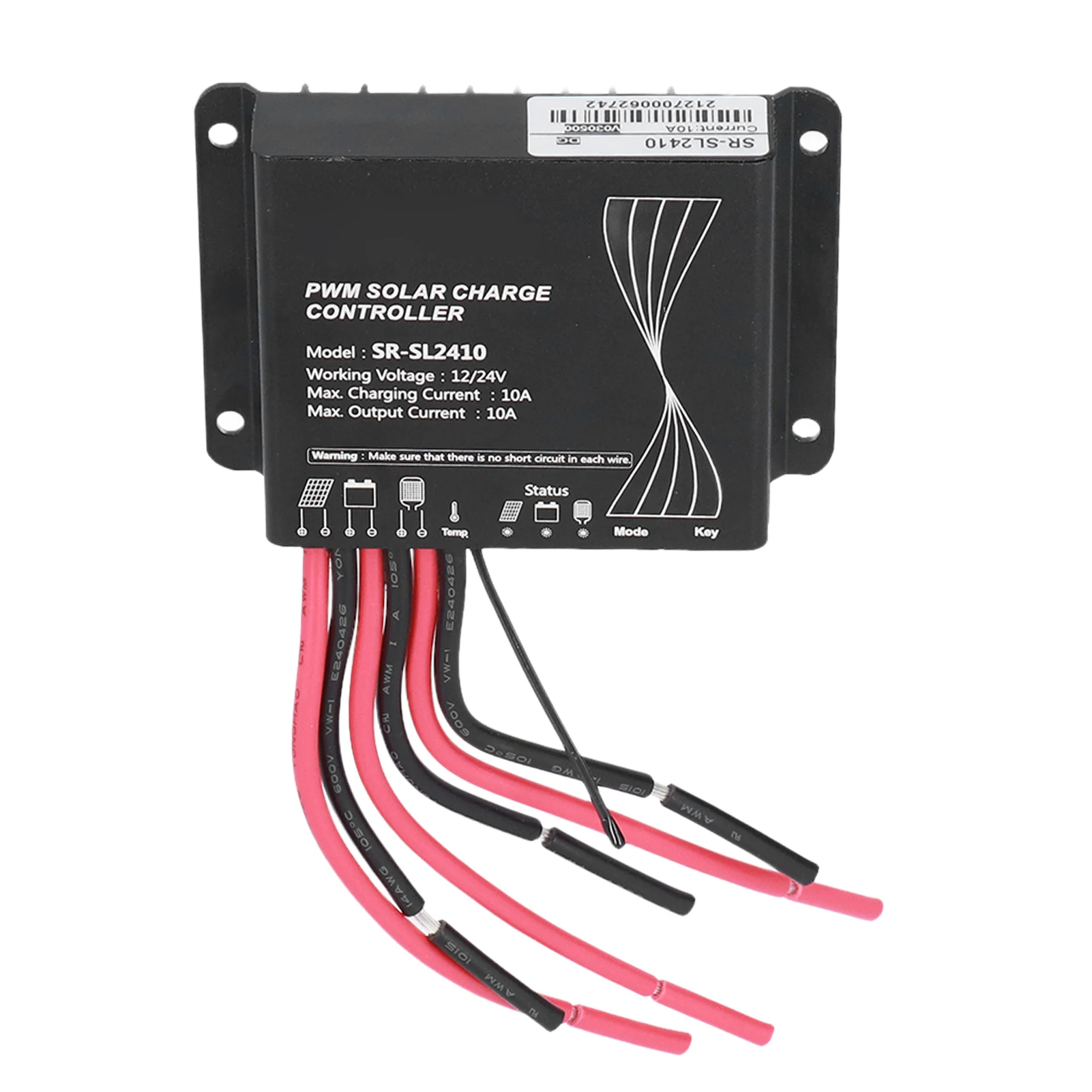 

PWM Solar Charge Controller 10A Solar Panel Regulator Waterproof Energy Controller for RV Accessories