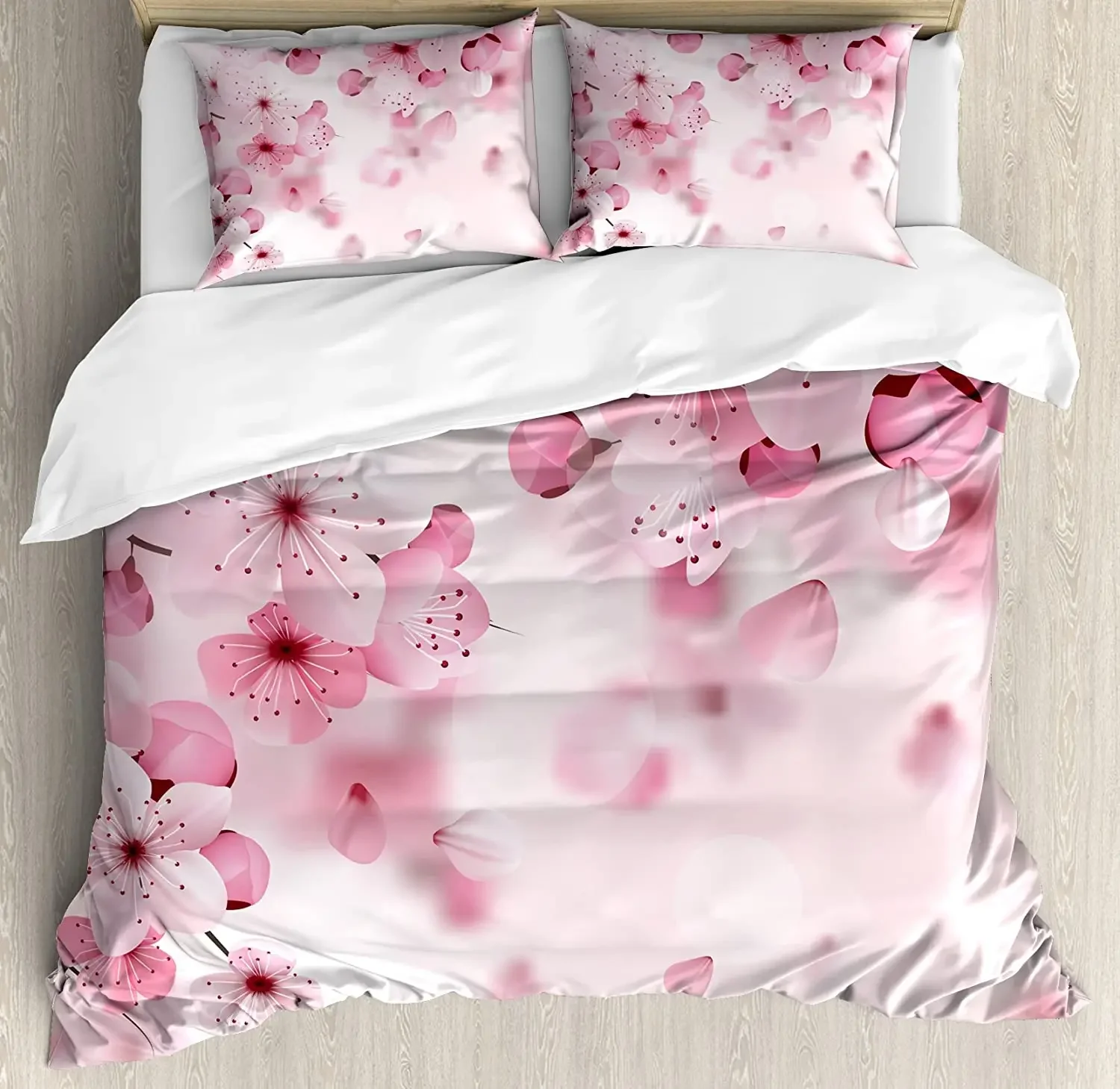 

Japanese Bedding Set For Bedroom Bed Home Branch Of A Flourishing Sakura Tree Flowers Cher Duvet Cover Quilt Cover Pillowcase