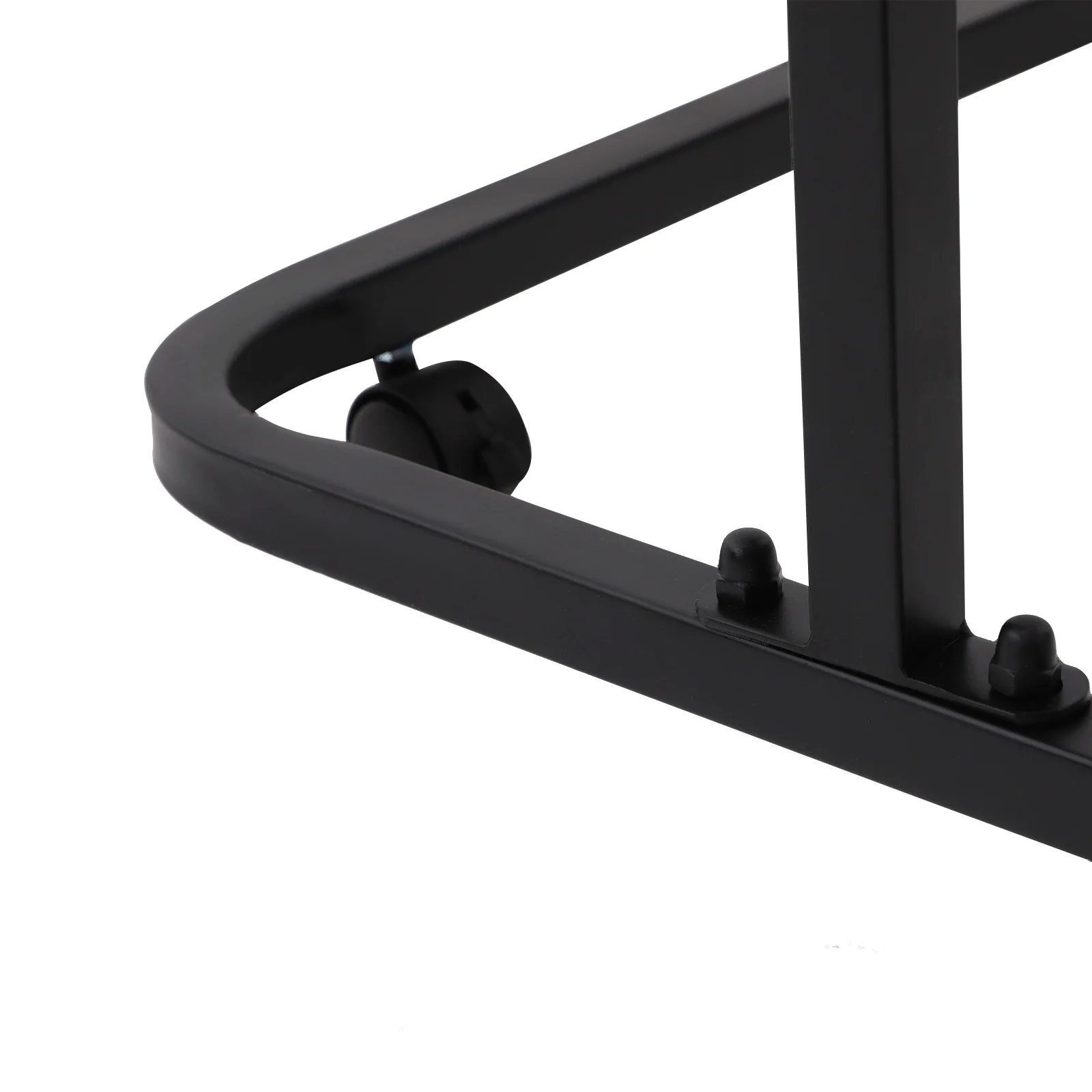 60x30cm Höhenverstellbare Mobile Arbeitsstation, U-förmiger Fitness-Schreibtisch mit Rollen für Heimbüro Fitnessstudio Stehpult (Schwarz) – Detail 8