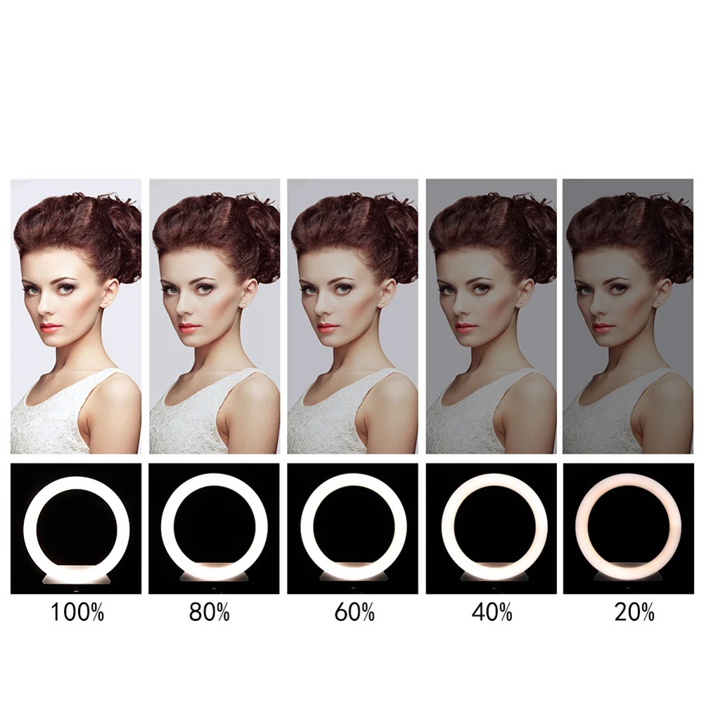 ABRI-18Cm Selfie Ring LED Light With Stand Tripod Ring Lamps RGB 26 Colors Fill Light For Video Light Makeup Live