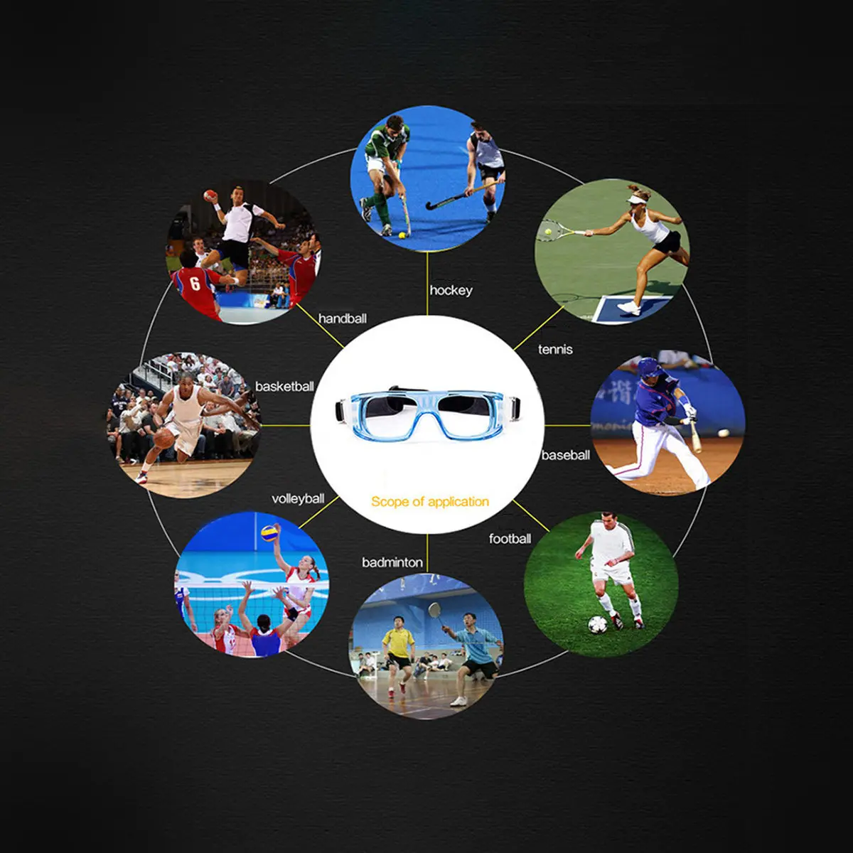 

-Protection Shockproof Basketball Soccer Football Protective Goggles Sports Glasses Safety Eyewear Cycling Outdoor