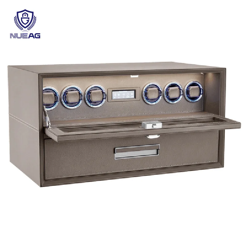 خزانة ملابس فاخرة، قفل ذكي ببصمة الإصبع، آمن، صندوق ملفاف ساعة أوتوماتيكي مضاد للسرقة، درج آمن