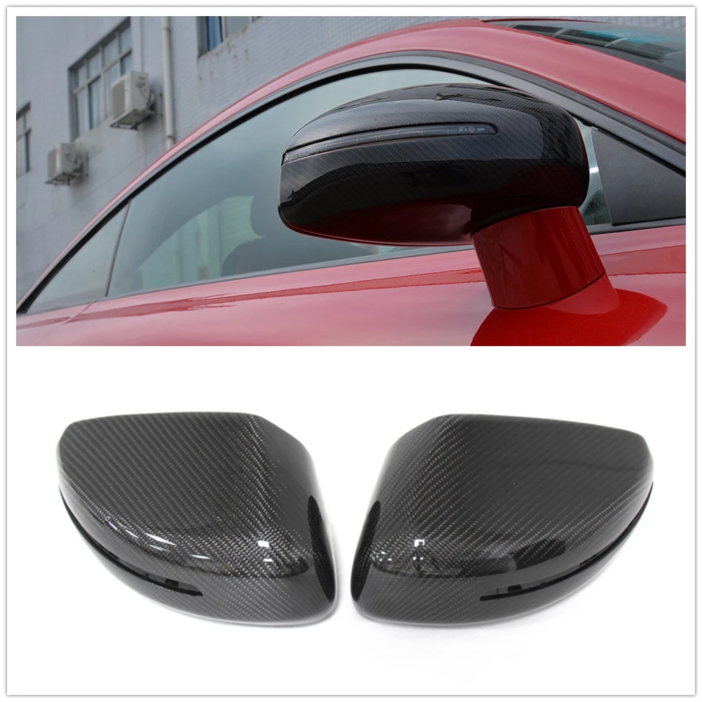 

Carbon Fiber Mirror Cover Car Exterior Side Rear View Caps Case Replacement For Audi R8 TT TTS TTRES