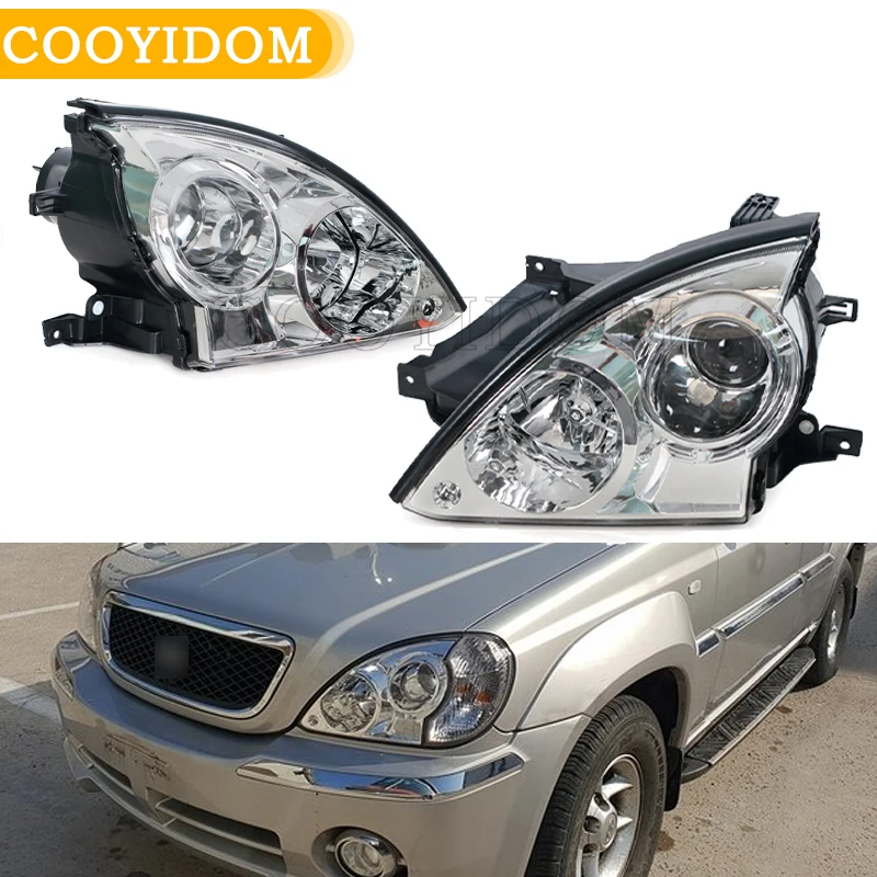 Передняя фара в сборе для Hyundai Terracan 2001 2002 2003 2004 2005 2006. Замена фар дневного света (DRL). Автомобильные аксессуары.