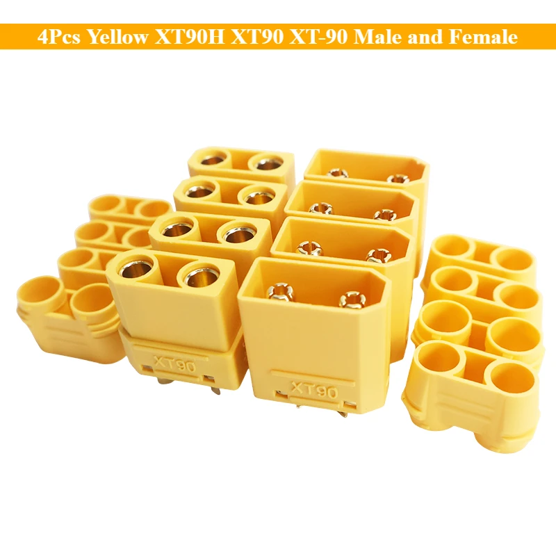 

4 шт. желтый XT90H XT90 XT-90 штекер и гнездовой разъем для двигателя RC Lipo аккумулятора ESC и зарядного провода, расширяющая деталь «сделай сам»