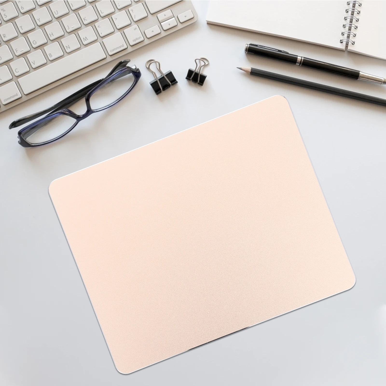 

Aluminum Alloy Mouse Pad Square Double-Sided Desk Metal Cushion for Computer Laptop Gaming Efficient Work Non-Slip Stable