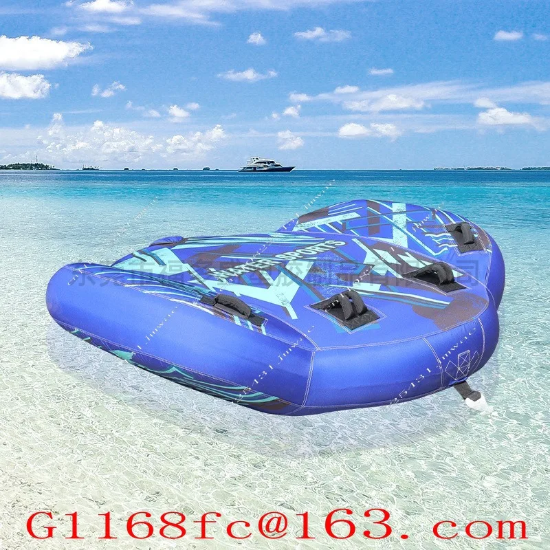 Supply PVC Inflatable Water Boat Inflatable Traction Boat Water Inflatable Toy Tug 1-4 People Towing Spot