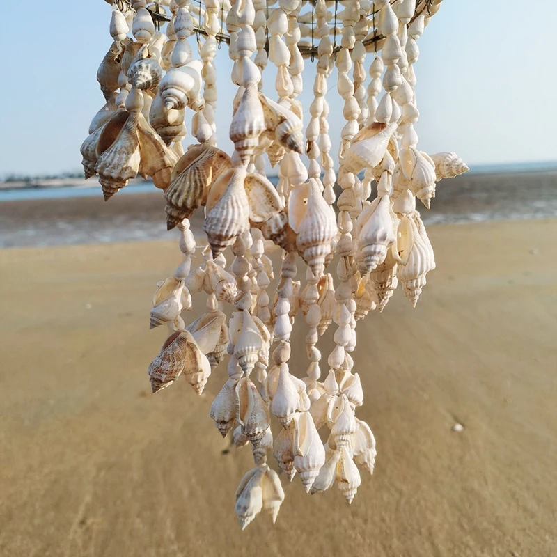 침실 및 발코니 장식용 쉘 윈드 차임, 창의적인 일본 스타일, 수제 선물, 걸이식