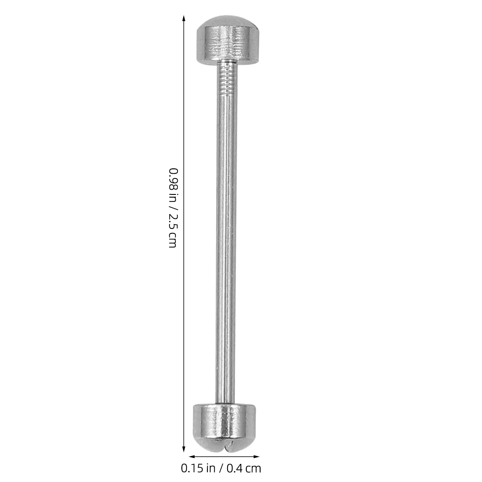 

2Pcs Watch Screw Tube 20mm Inner Diameter Steel Color Stable Performance for Watch Band Repair Essential for Jewelers