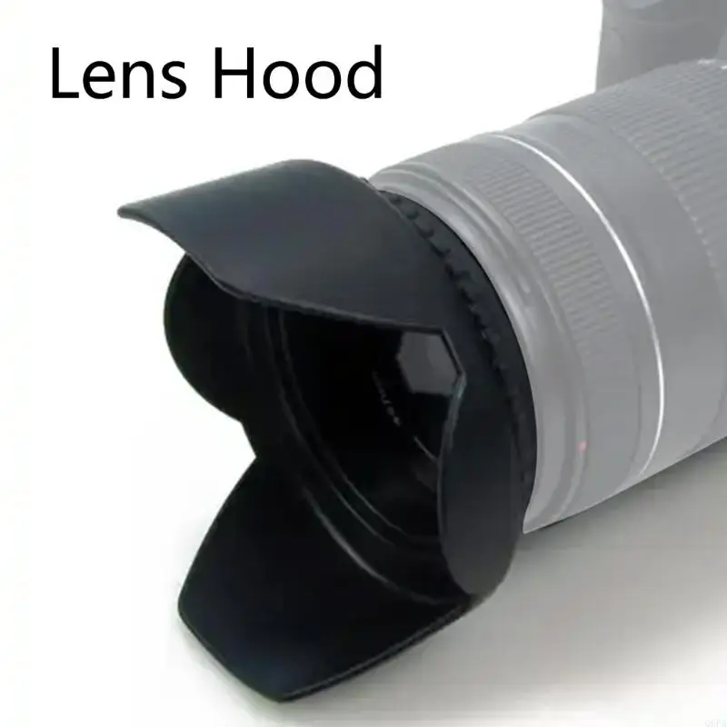 58 مللي متر عدسة هود لكانون EOS 1300D 800D 850D 77D 80D 100D 200D 250D 550D 600D 650D 700D 750D 760D 1000D 1100D 1200D 18-55 مللي متر