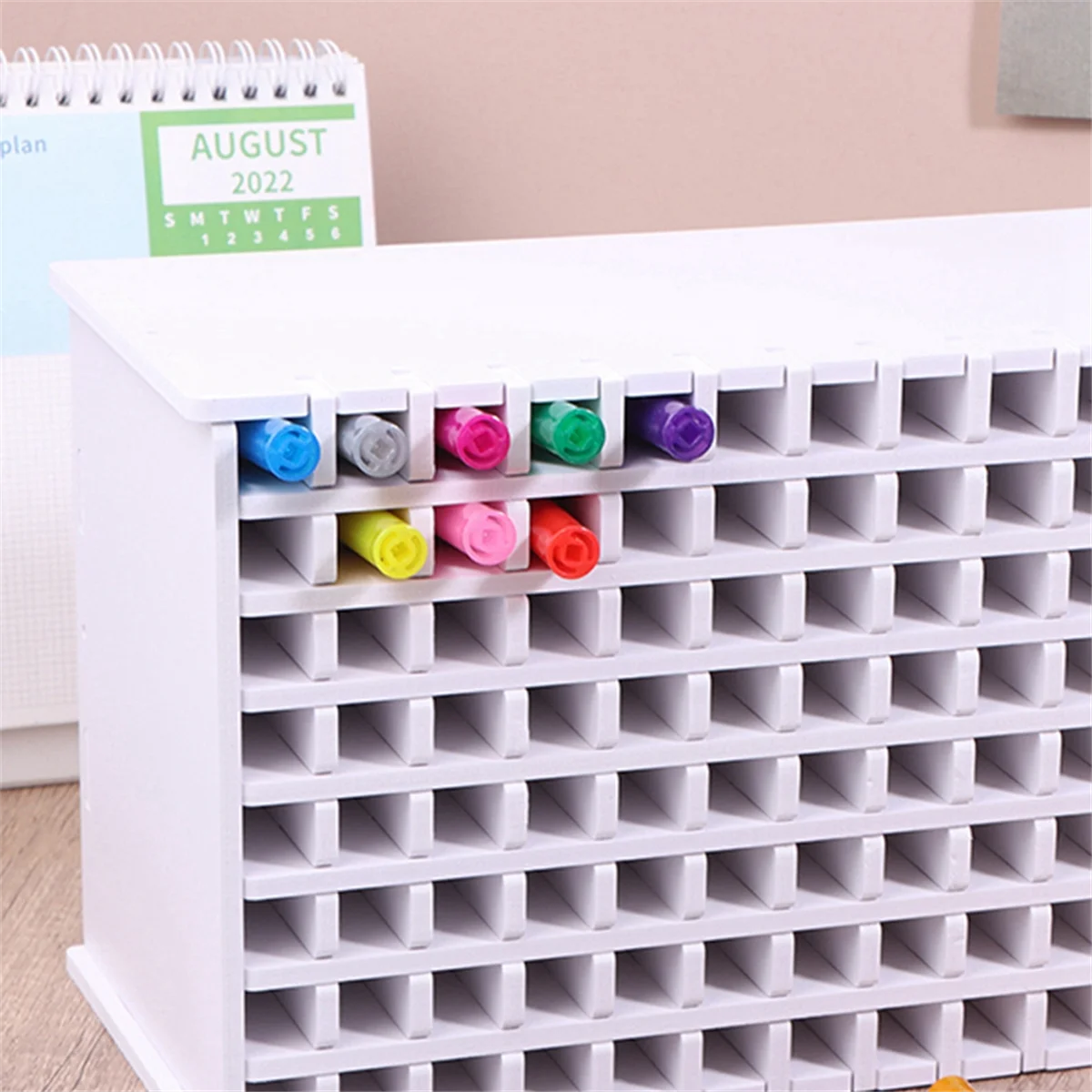 

A45I стеллаж для хранения художественных маркеров для 72 маркеров, акварельных кистей, ручек, цветных карандашей, органайзер, держатель для стола