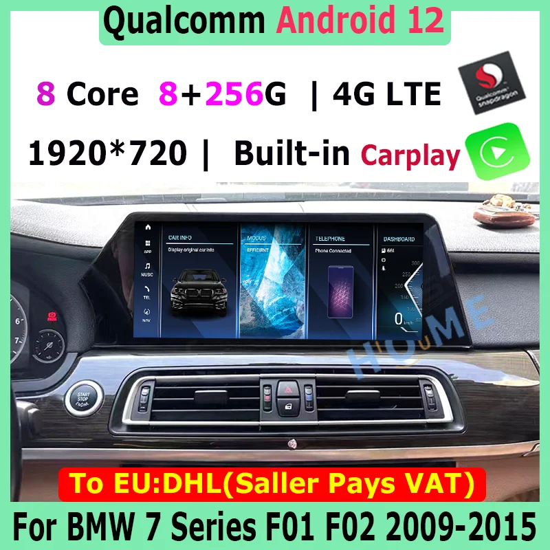 

New Snapdragon 12.5" Android 12 Car Radio Stereo Video Multimedia Player Autoradio GPS for BMW X1 F48 2016-2020 NBT EVO