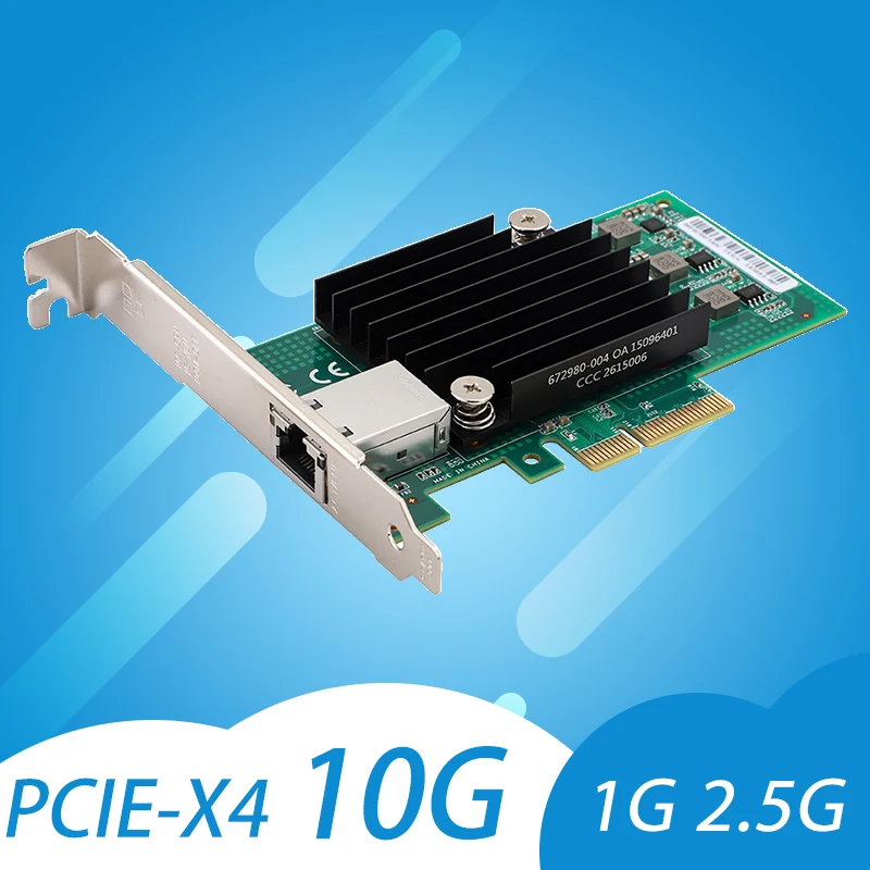 마벨 이더넷 서버 통합 네트워크 어댑터, 인텔 X550-T1 PCI-E X4, 1G, 2.5G, 10G, AQC107