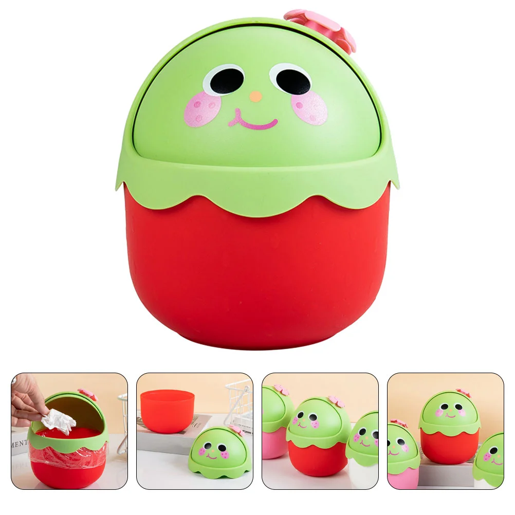 Cute Mini Desktop Lixo Can, Lixeira, Desktop Cans, Small Wastebasket, PP Storage Buckets