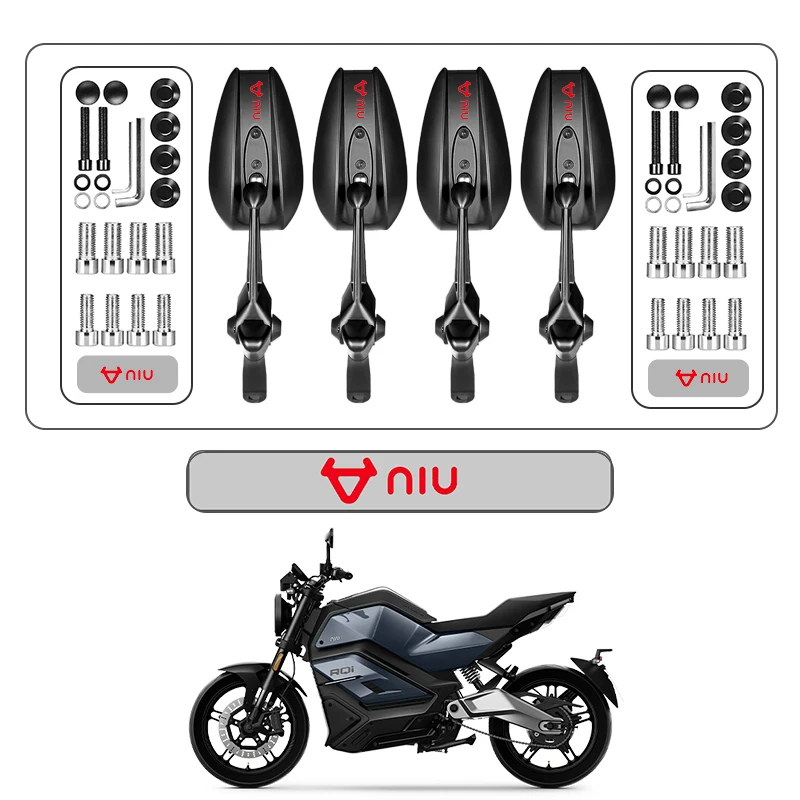 

Обновление зеркала заднего вида для мотоцикла, боковое зеркало для Niu Kqi3 Pro M1 N1s Ngt N1 Uqi NQi GT NXT RQi MQi, аксессуары