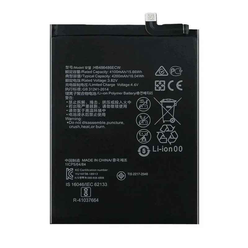 Rechargeable Mobile Phone Batteries HB486486ECW For Huawei P30 Pro Mate20 Pro Mate 20 Pro Cell Phone Portable Battery