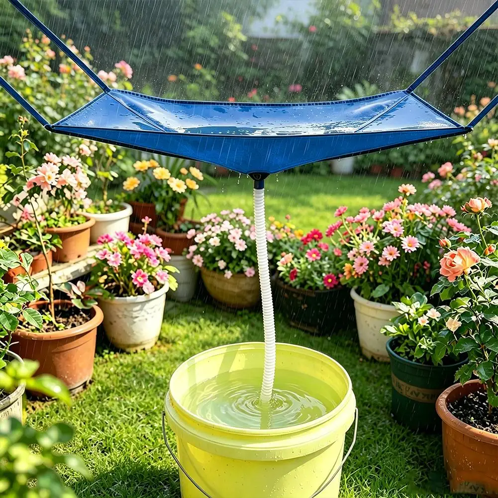 Regenfänger für Garten: Wasserfangtuch mit Schlauch und Filter für Rasen und Garten – Detail 13