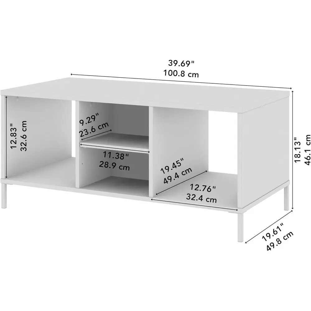 Storage Coffee Table from Essence Collection, Black Stipple Finish for Living Room