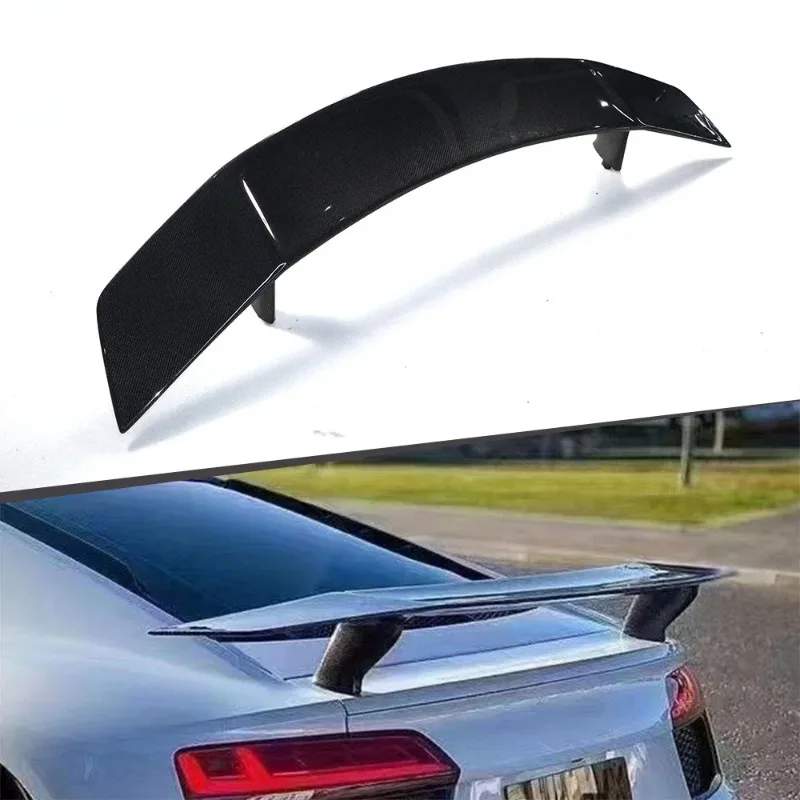 2017+ Car Spoiler R8 Rear Spoiler V Style Carbon Fiber GT Wing Rear Spoiler for Audi R8 New R8