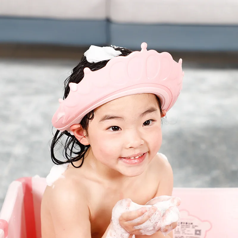 With Ear Protection Models Baby Shampoo Cap Adjustable Children Hairdressing Bath Thickened Bath Cap