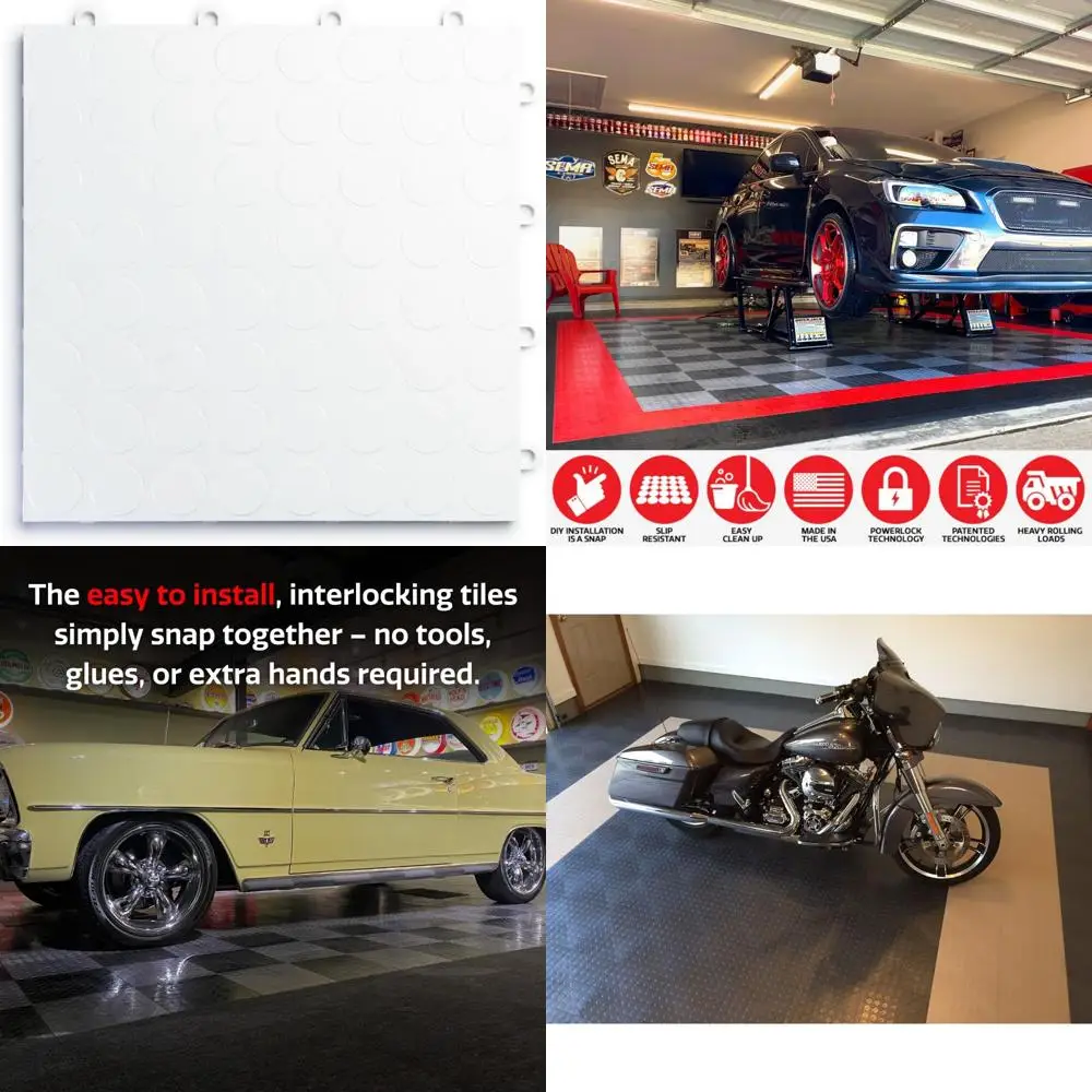 

Interlocking Heavy-Duty Non-Slip Garage Floor Tiles - Durable, Modular, Easy Install, Copolymer Material, Suitable for All Garag