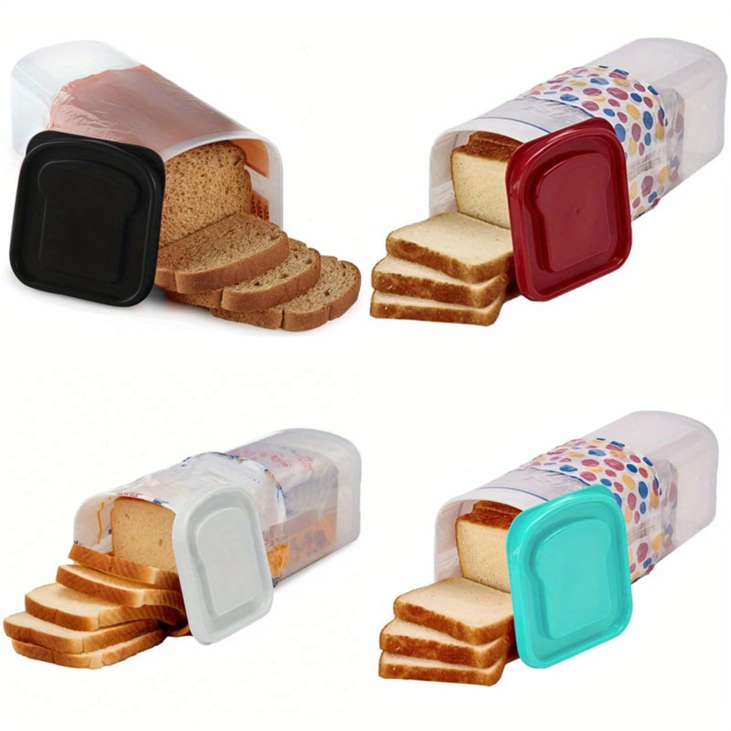 1 Stück Brotkasten, Kunststoff-Brotbehälter, Brotaufbewahrung für die Küchentheke, hoher Brotschoner, Sandwich-Brothalter