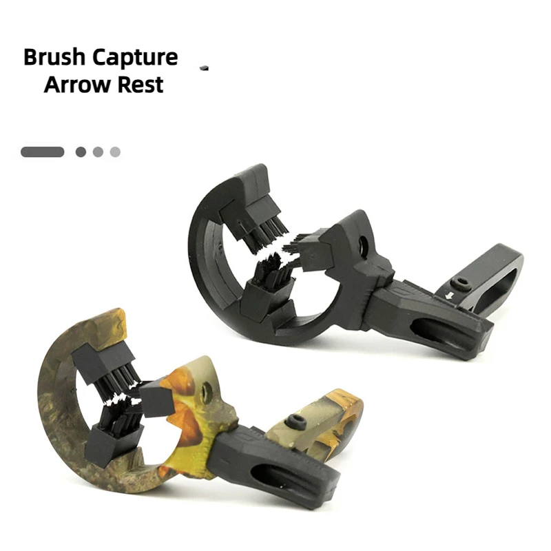 Archery Compound Bow Arrow Rest Brush Capture Arrow Rest  with 3 Brushes for Outdoor Hunting Accessory