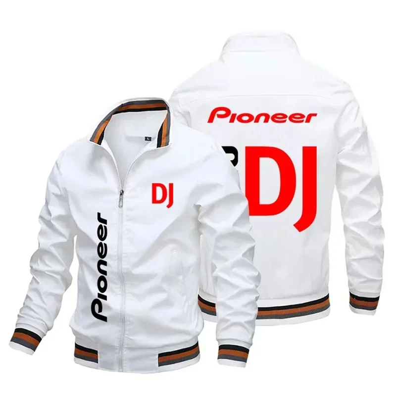 Four season hot selling music festival baseball jacket pioneer DJ print logo jacket men\'s and women\'s oversized pilot jacket