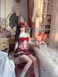 Princess sweet lolita bobon21 New Year Gift French Girl Sparkling Bow Lace Plush underwaist T2296H