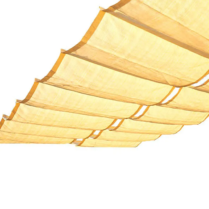 Thickened Beige Wave Shading Mesh Home Garden Courtyard Pavilion Sun Sail Sun House Canopy Fabric Shading Mesh