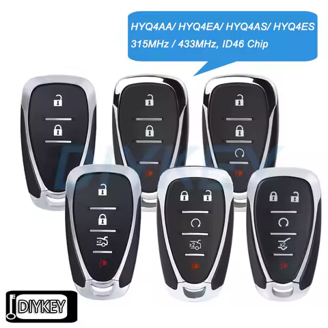 Smart Remote Key Fob 315MHz / 433MHz ID46 Chip for Chevrolet Bolt Blazer Equinox Camaro Cruze Malibu Sonic Trax Traverse Spark