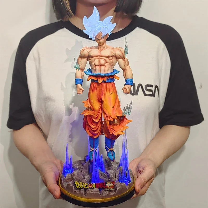 

32cm Anime Dragon Ball Ultra Instinct Large Luminous Goku Figure Gk Figure Pvc Collectible Model Statue Toy Christmas Gift