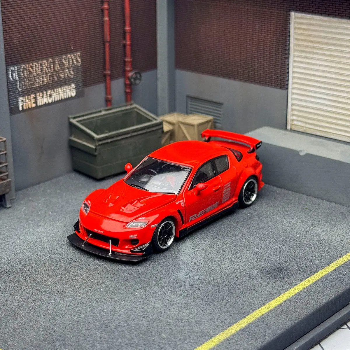 POPRACE 1:64 Maßstab Druckguss-Legierung Mazda RX-8 RE-AMEMIYA Spielzeugautos Modell Klassiker Nostalgie Erwachsenengeschenke Souvenir Statische Ausstellung