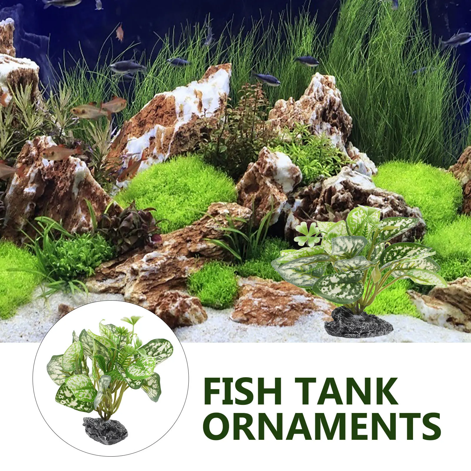 

Fake Fish Tank Plants Realistic Aquarium Decoration Artificial Water Grass Plastic Aquarium Plants Fish Tank Accessory Ornament