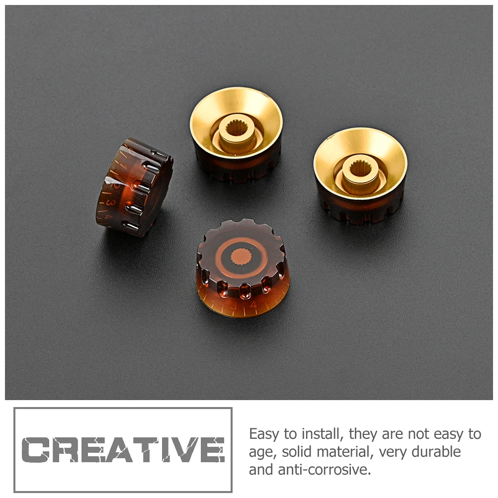

4 Pcs Knob Guitar Accessories Musical Instrument Creative Volume Knobs Universal Electric