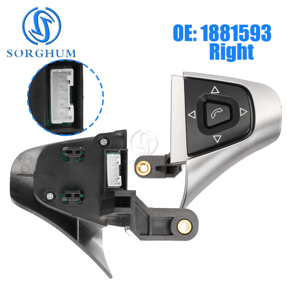 SORGHUM Truck Auto Cruise Steering Wheel Switches Button Panel Menus Dashboard Knob for SCANIA P G R T series 1881591 1881593