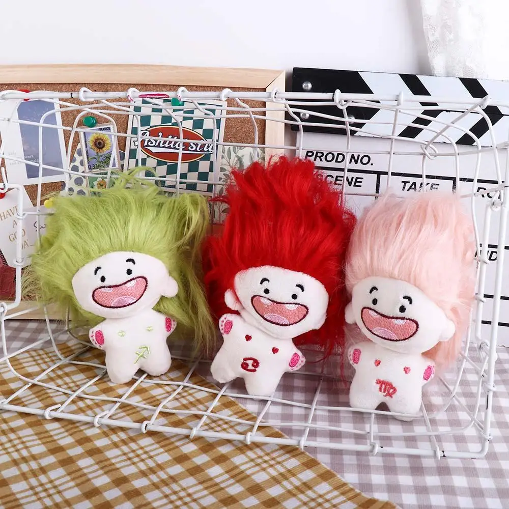 Gifts Fried Hair Missing Teeth Doll Toothless Cotton Plush Doll Toothless Dolls Keyring 12 Constellations Diy Hairstyle Baby