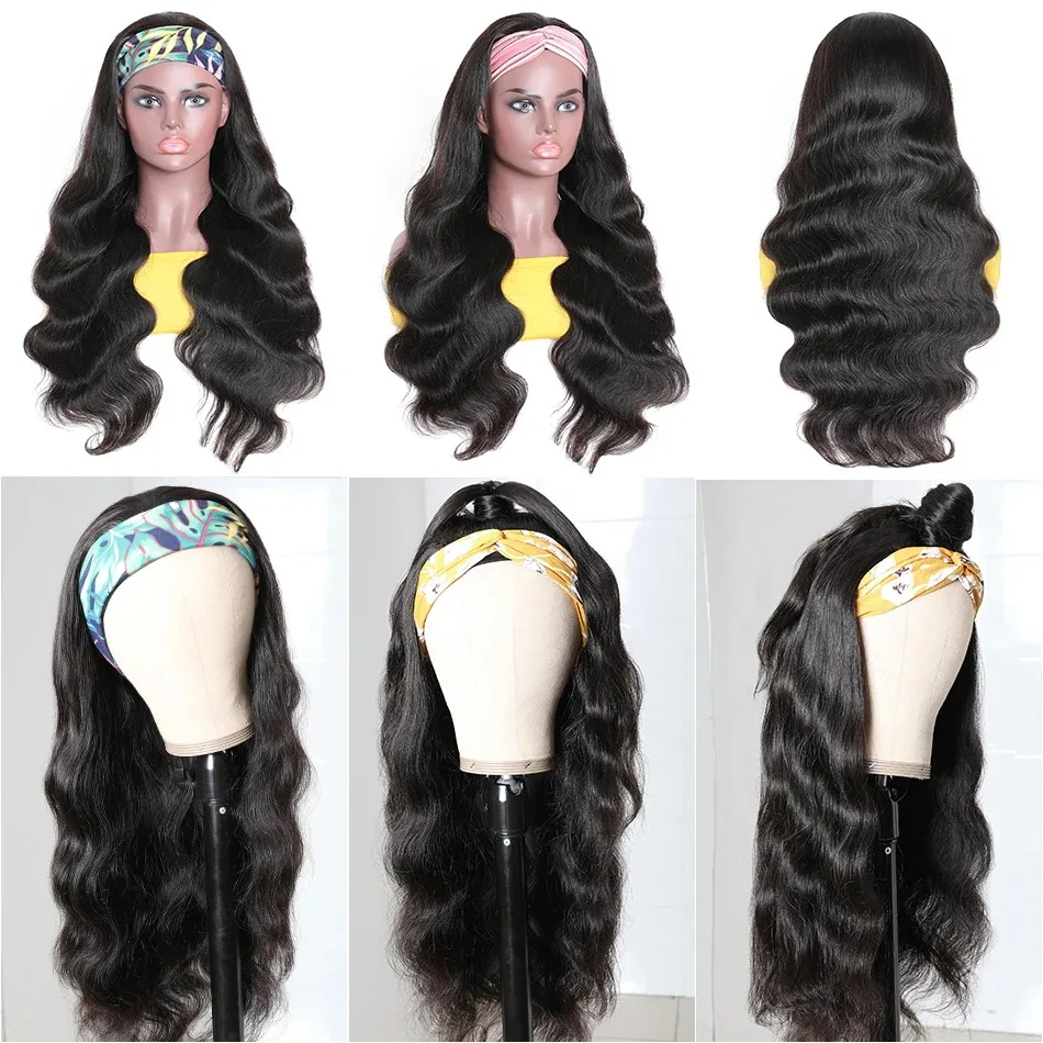 Thumbnail 3 - #60 Popular Human Hair Headband Wigs Choices