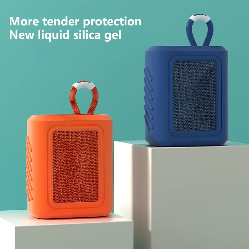 Funda protectora a prueba de golpes, tamaño completamente compacto, portátil, compatible con Bluetooth, funda de silicona para altavoz JBL Go3