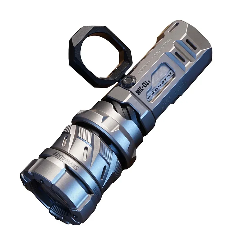 LOOP SK-01S LEP Flashlight White Laser 910LM Zoom EDC Tactical Torch Strong Light with 18350 Battery for Cave Exploration