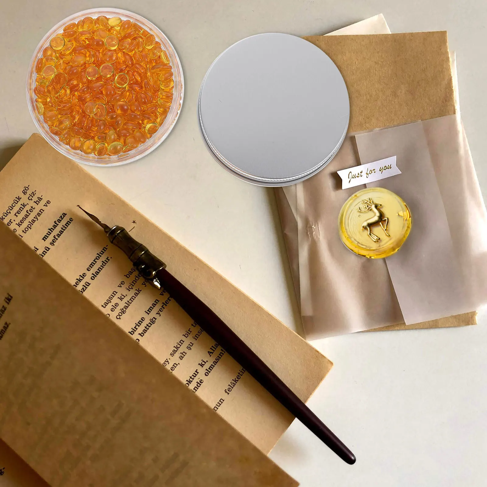 

1 Box Transparent Fire Paint Sealing Wax Beads Melt Quickly for Wax Stamping Envelopes Invitations Letters Crafts Projects