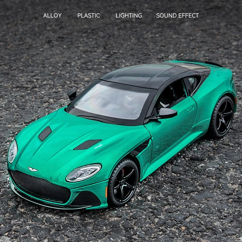 

Высокодетализированная модель автомобиля Martin DBS из сплава, масштаб 1:22, с открывающимися 4 дверями, функцией отката, звуком и светом, детская игрушка-машинка для мальчиков, коллекционный подарок