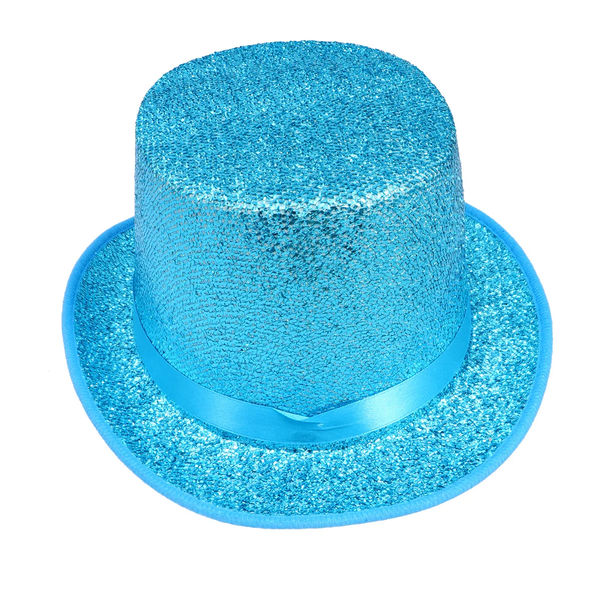 قبعة الترتر الخضراء أداء الحفلات التنكرية قبعة الساحر تنفس لينة سباركلي قبعة لامعة الترتر قبعات الحفلات للبالغين #5
